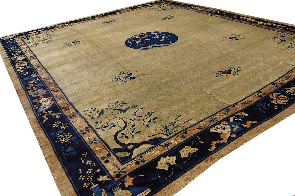Perse Tapis chinois de Pékin du début du 20ème siècle ( 12'4