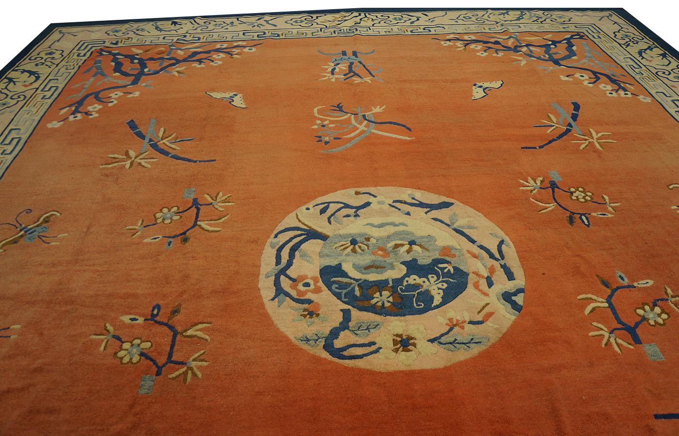 Noué à la main Tapis chinois de Pékin du 19ème siècle ( 12'4