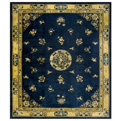 Tapis chinois pékinois ancien de 12' 6'' x 14' 4''