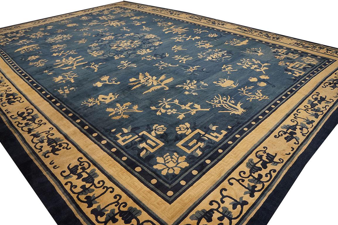 Hand-Knotted 19th Century Chinese Peking Carpet ( 12'6'' x 18' -380 x 550 )  For Sale