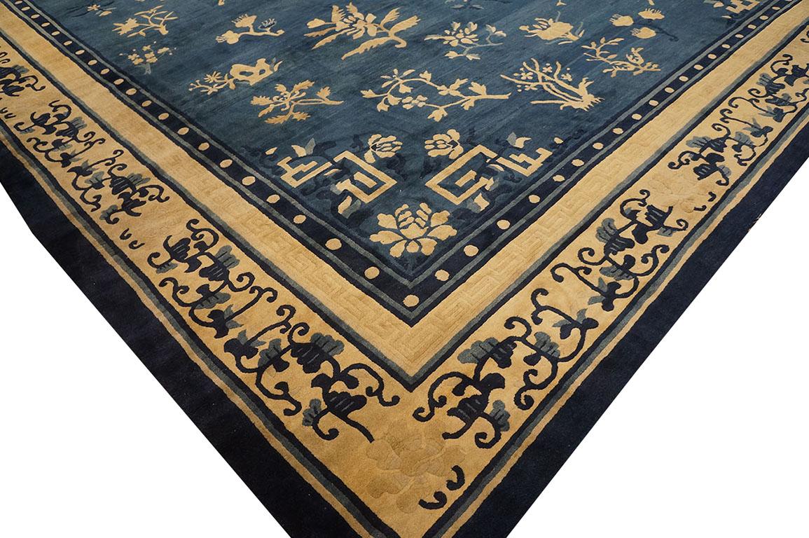 19th Century Chinese Peking Carpet ( 12'6'' x 18' -380 x 550 )  In Good Condition For Sale In New York, NY