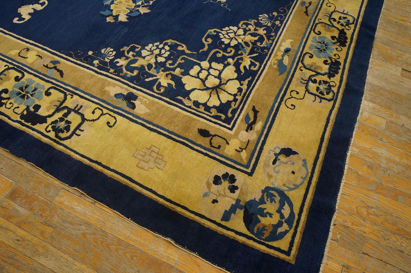 Early 20th Century Antique Chinese Peking Rug 12' 6'' x 14' 4'' For Sale