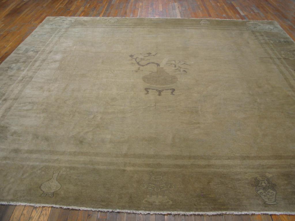 Hand-Knotted Early 20th Century Chinese Peking Carpet ( 12' x 12' - 366 x 366 ) For Sale