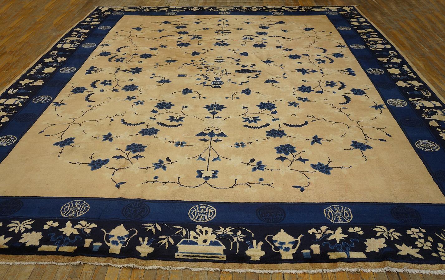 Hand-Knotted Early 20th Century Chinese Peking Carpet ( 12' x 15' - 365 x 458 ) For Sale