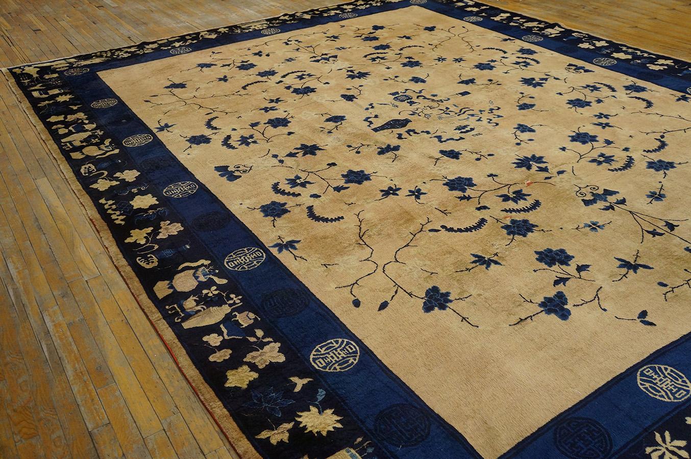 Late 19th Century Early 20th Century Chinese Peking Carpet ( 12' x 15' - 365 x 458 ) For Sale