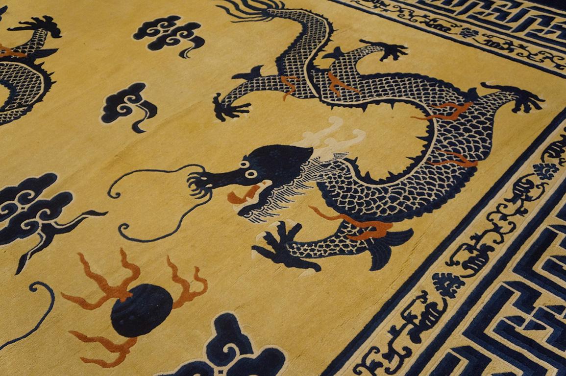 19th Century Chinese Peking Dragon Carpet ( 12' x 15'6