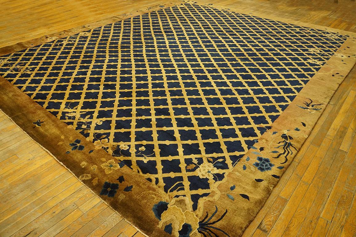 Hand-Knotted Antique Chinese Peking Rug 12' 0