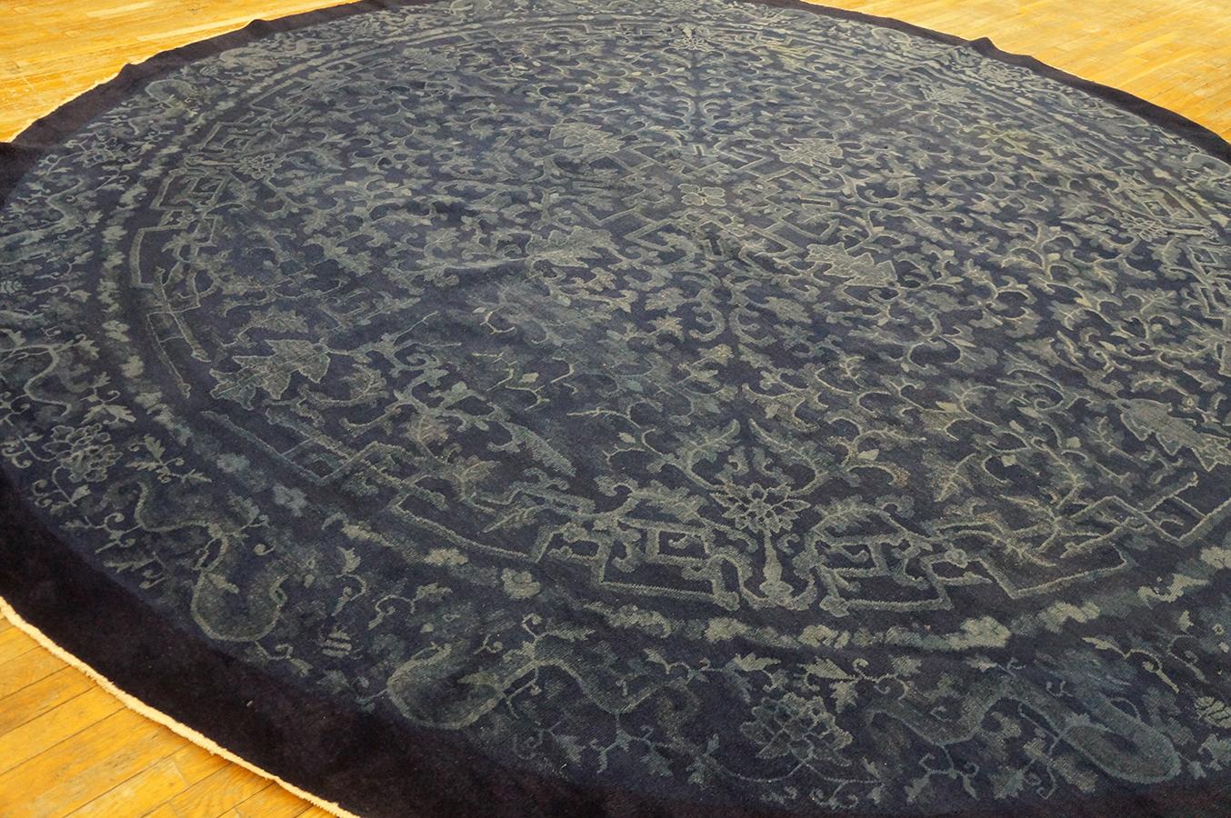 Late 19th Century Chinese Peking Circular Carpet ( 12' 2