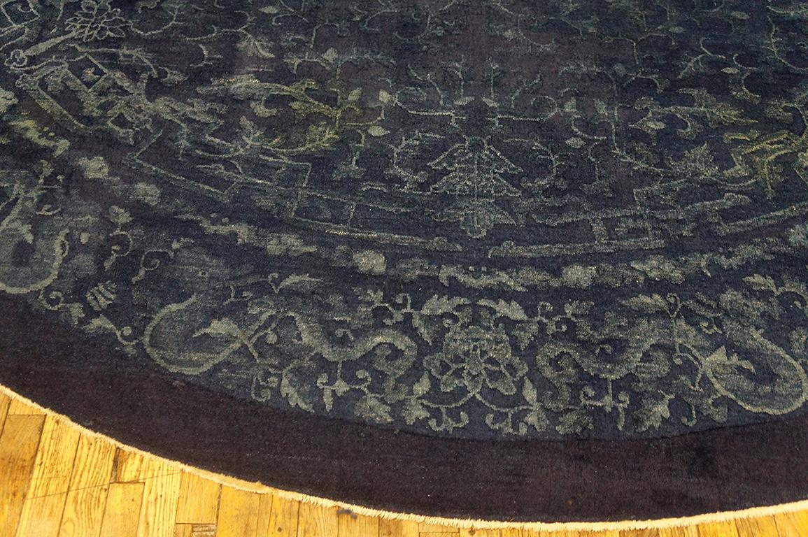 Late 19th Century Chinese Peking Circular Carpet ( 12' 2