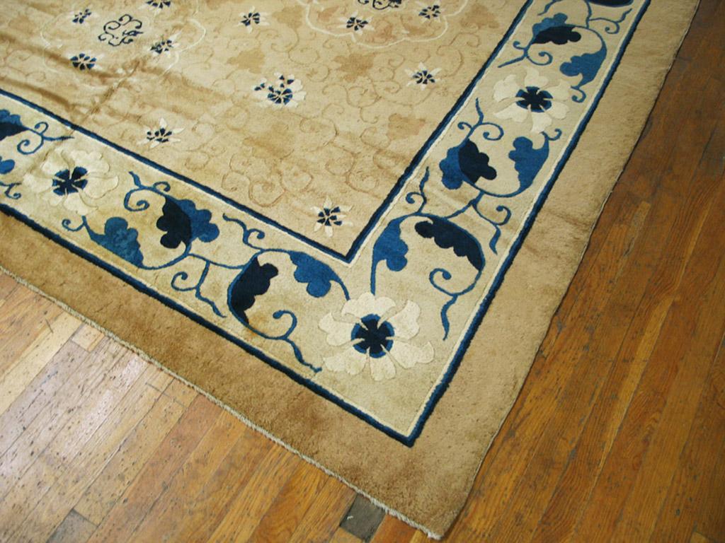 Hand-Knotted Late 19th Century Chinese Peking Carpet ( 12'2