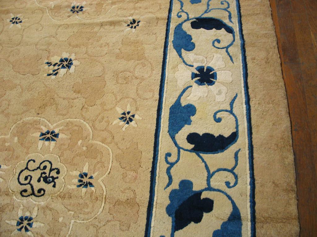 Wool Late 19th Century Chinese Peking Carpet ( 12'2