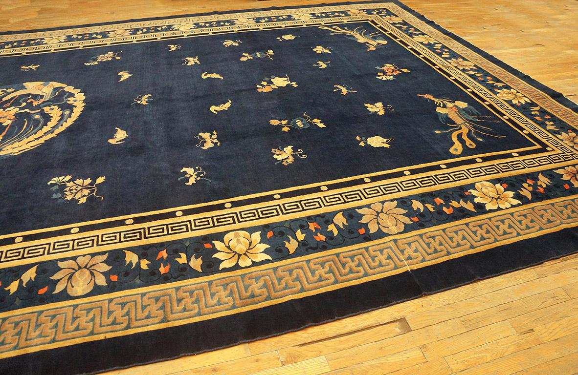 Hand-Knotted Late 19th Century Chinese Peking Carpet ( 12'2
