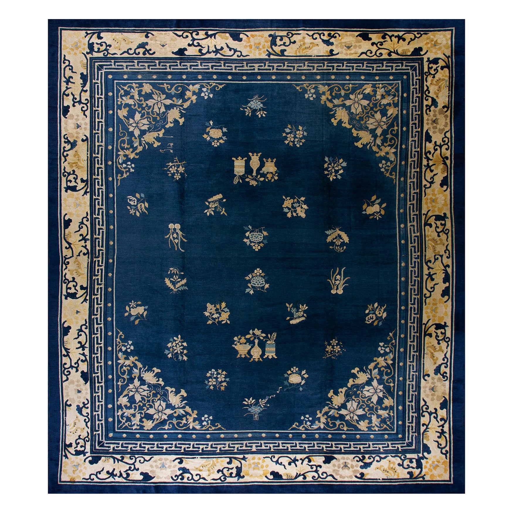 Tapis chinois ancien de Pékin d'antiquités 13' 9'' x15' 3''