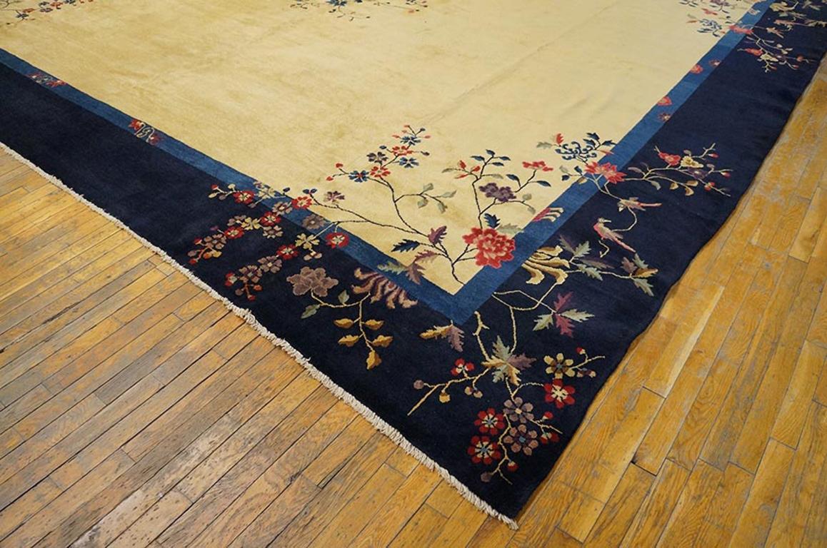 Wool 1920s Chinese Peking Carpet ( 13'2