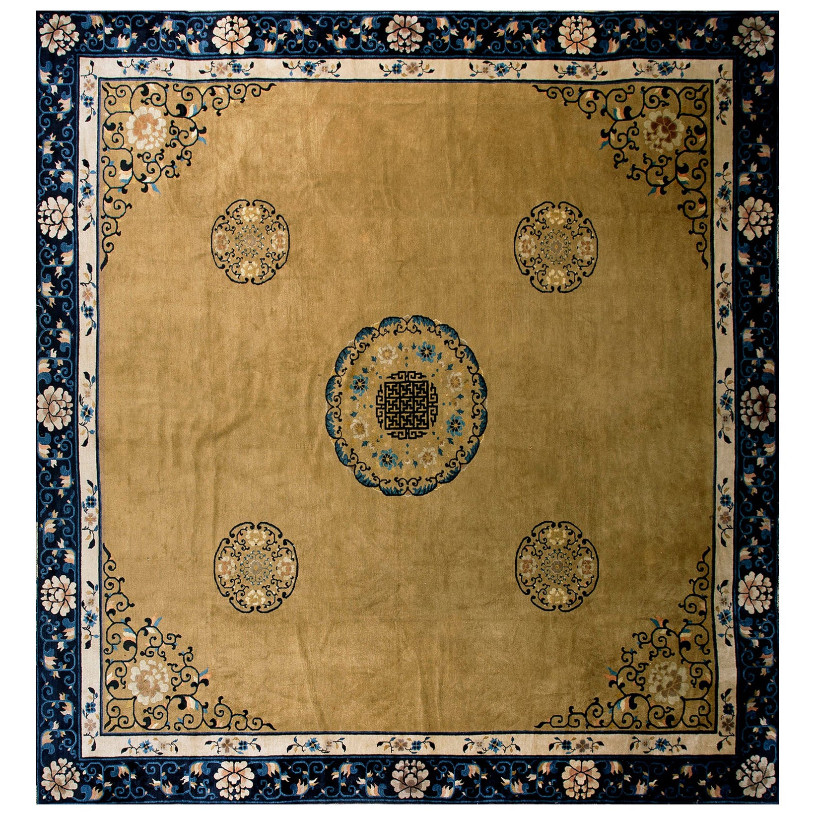 Tapis chinois Pékin ancien 13'4""" x 14'0""