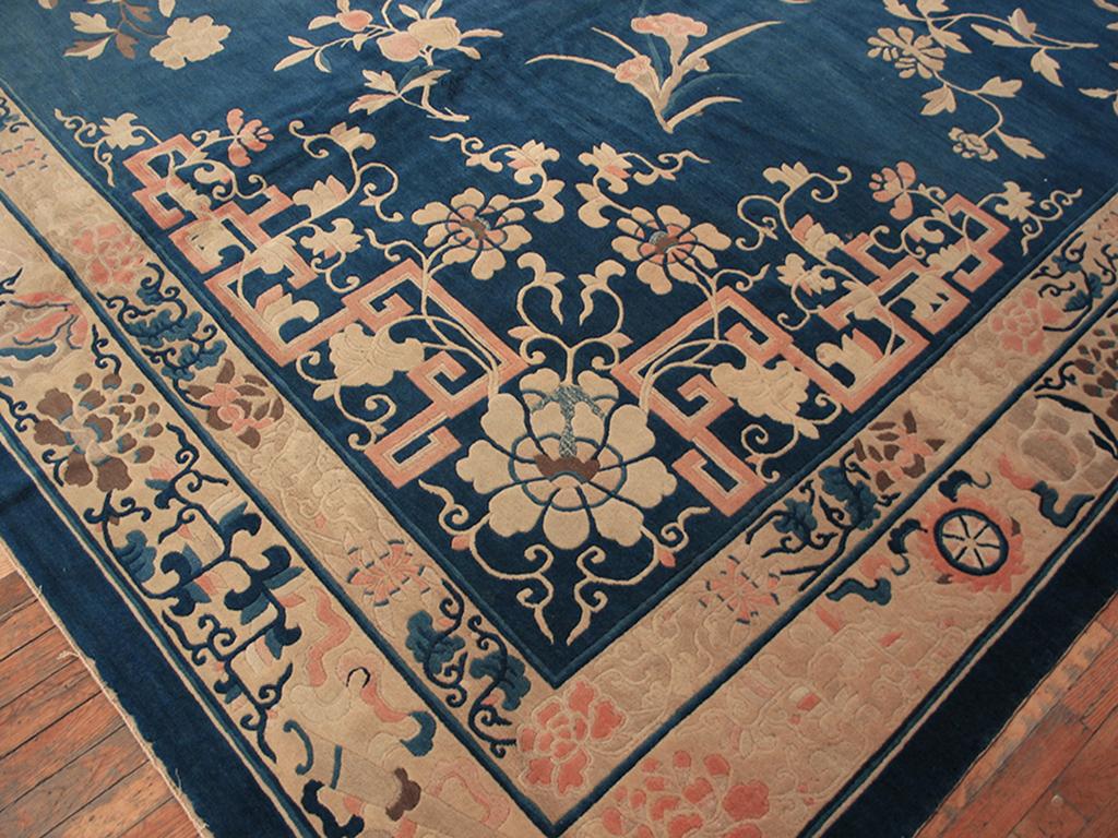 Wool 19th Century Chinese Peking Carpet ( 13'8