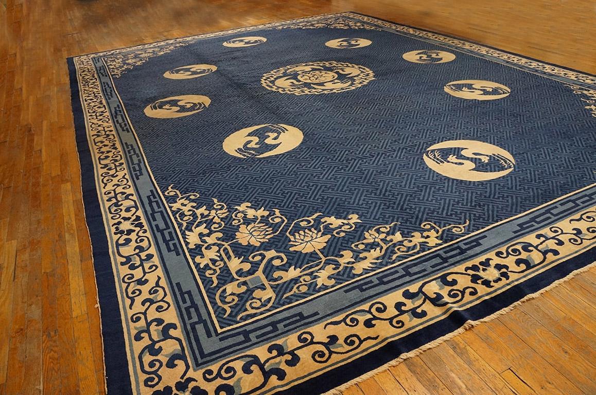 Hand-Knotted 19th Century Chinese Peking Carpet ( 14' x 19'3