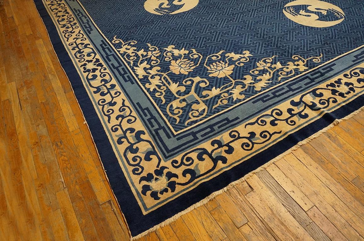 Late 19th Century 19th Century Chinese Peking Carpet ( 14' x 19'3