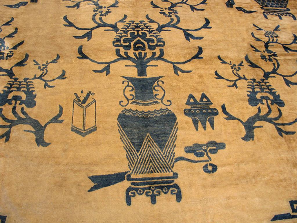 Late 19th Century Antique Chinese Peking Carpet 