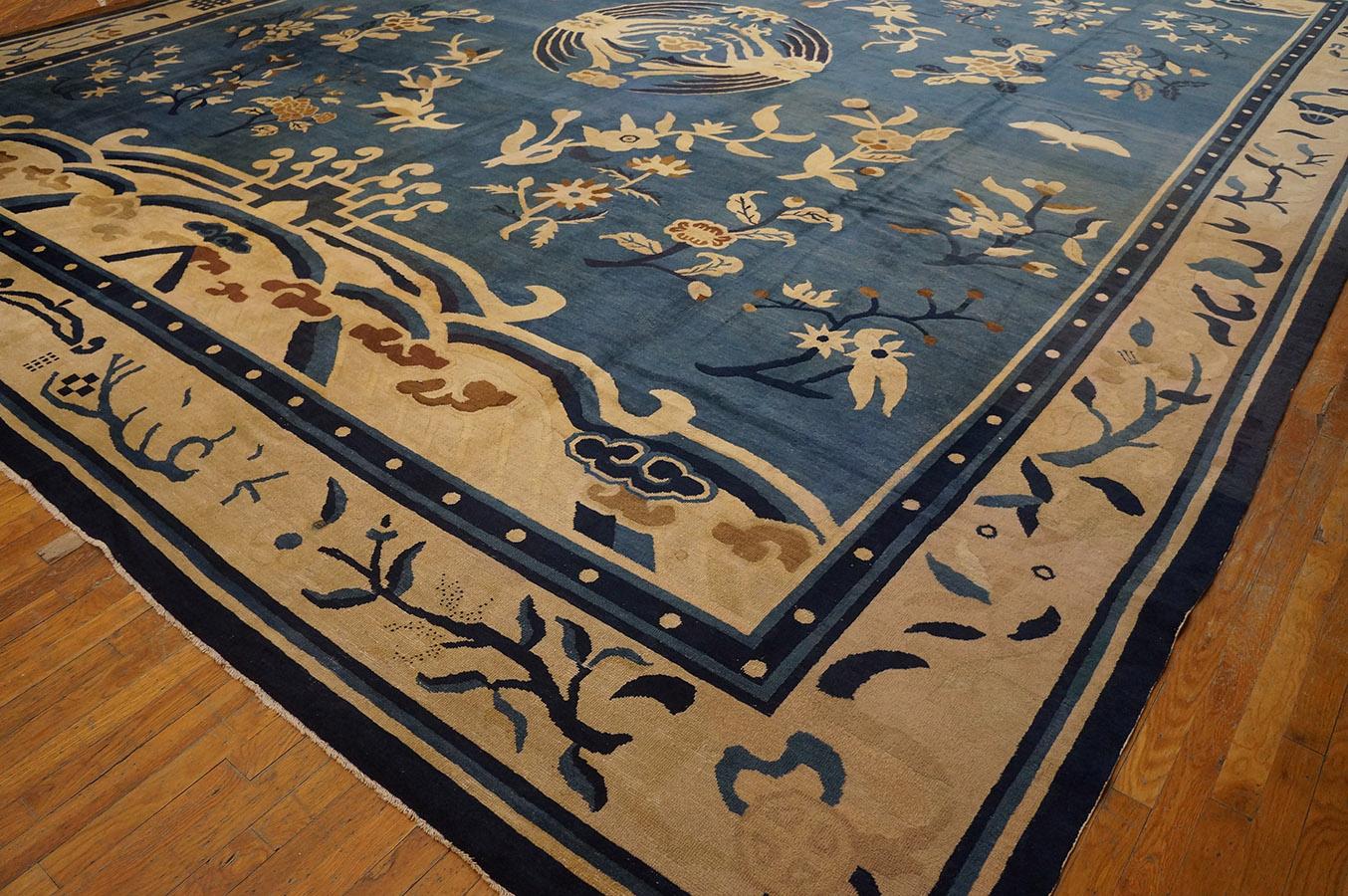 Hand-Knotted Antique Chinese Peking Rug 15' 6