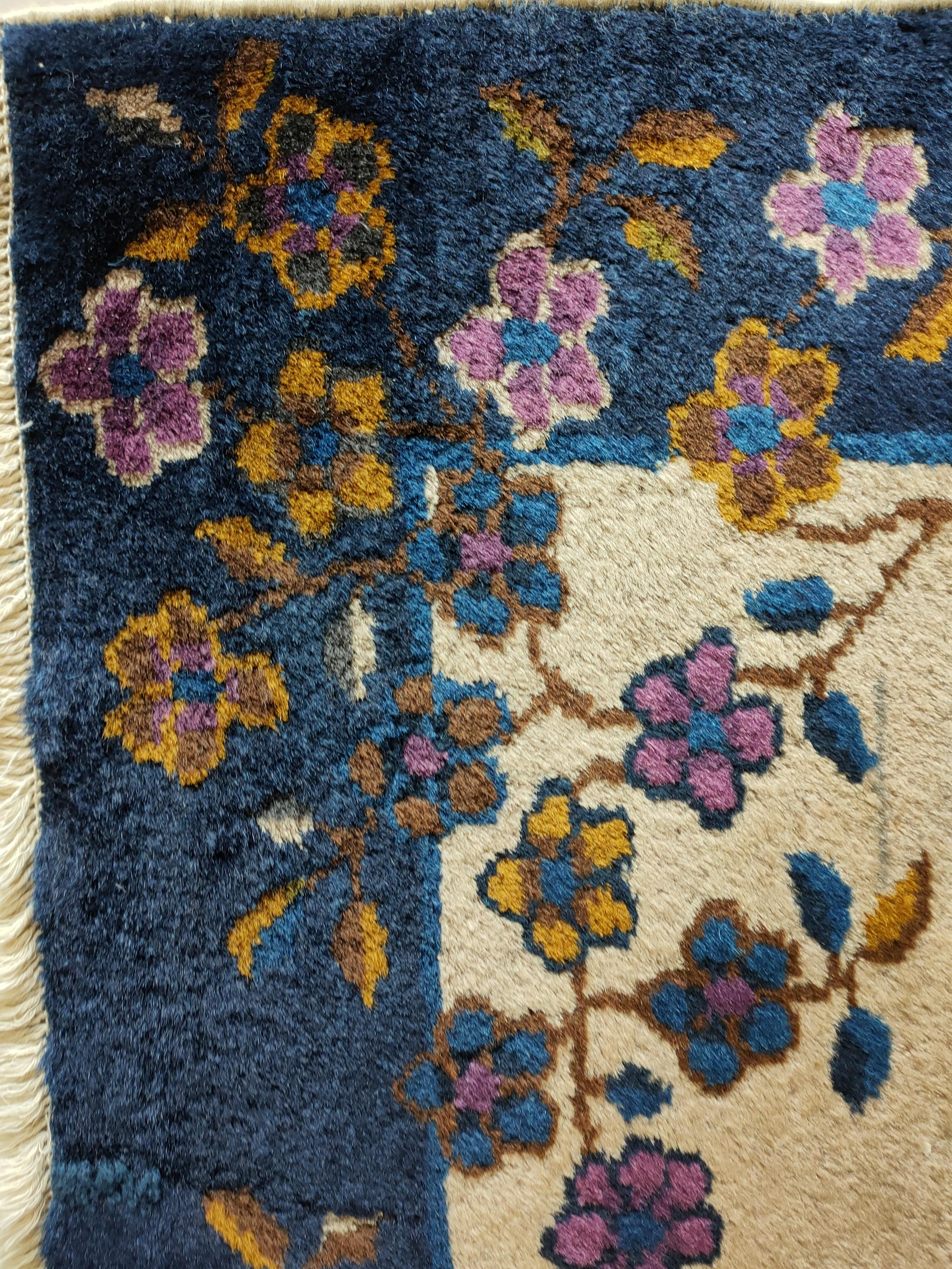 Early 20th Century 1920s Chinese Art Deco Carpet ( 2' x 3'10