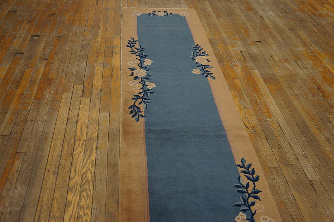 Antique Chinese Peking rug, size: 2' 6'' x 11' 3''.