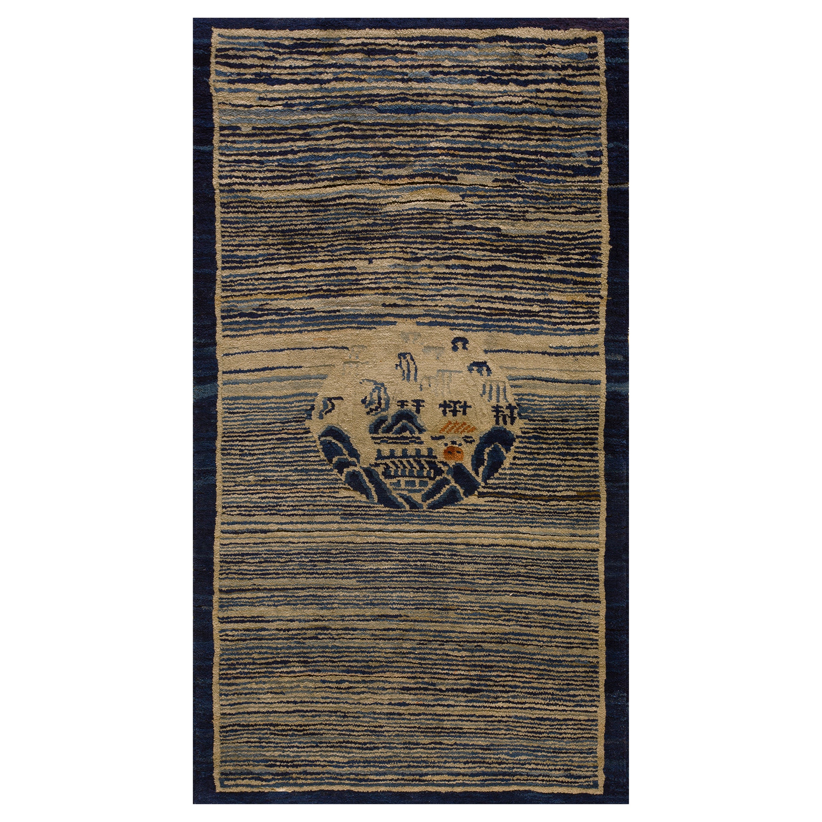 Tapis chinois ancien de Pékin d'antiquités 2' 7''x4' 8'' en vente