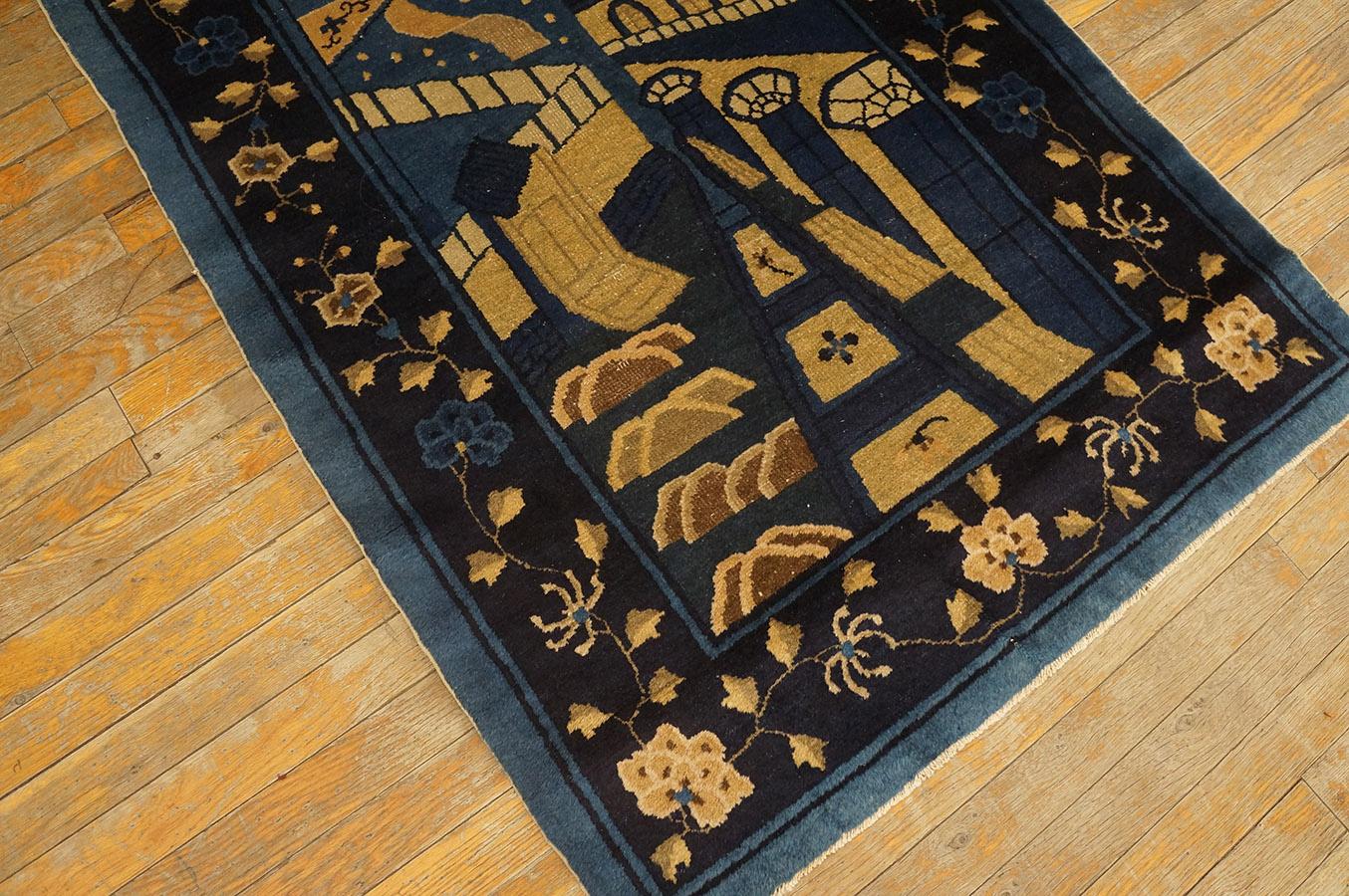 Early 20th Century Chinese Peking Rug ( 3' x 4'9'' - 92 x 145 ) For Sale 3
