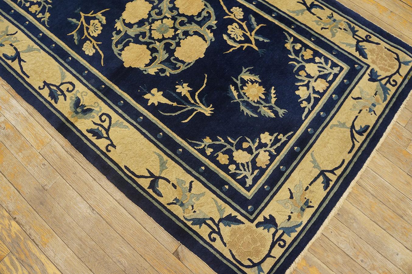 Antique Chinese Peking Rug 3' 0''x 4' 10'' For Sale 8