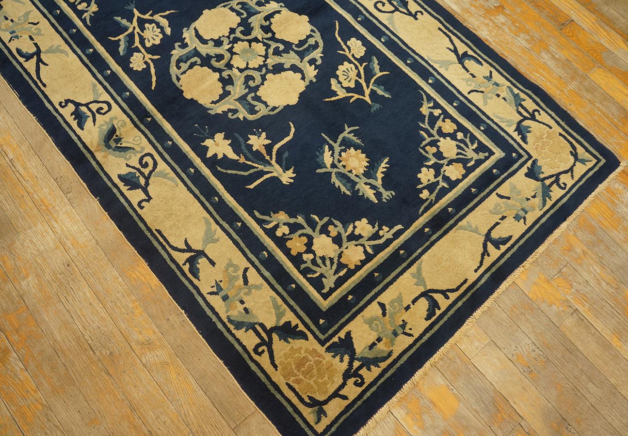 Early 20th Century Antique Chinese Peking Rug 3' 0''x 4' 10'' For Sale