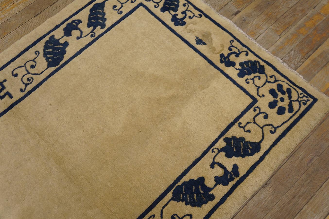 Wool Antique Chinese Peking Rug 3' 0''x 5' 0'' For Sale