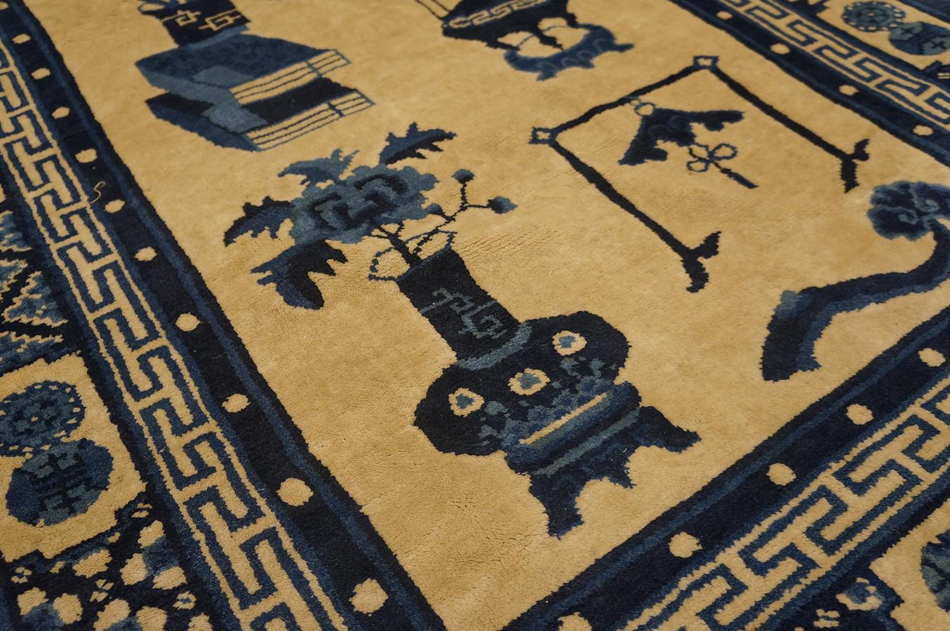 Early 20th Century N. Chinese Baotou 100 Antiques Carpet ( 3' x 5' - 91 x 152 ) For Sale 2