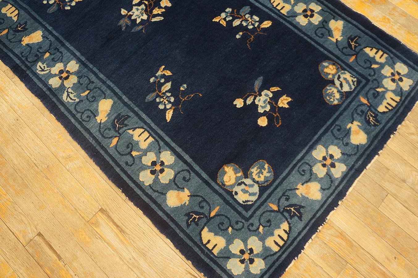 Hand-Knotted Antique Chinese Peking Rug 3' 0''x 5' 10'' For Sale