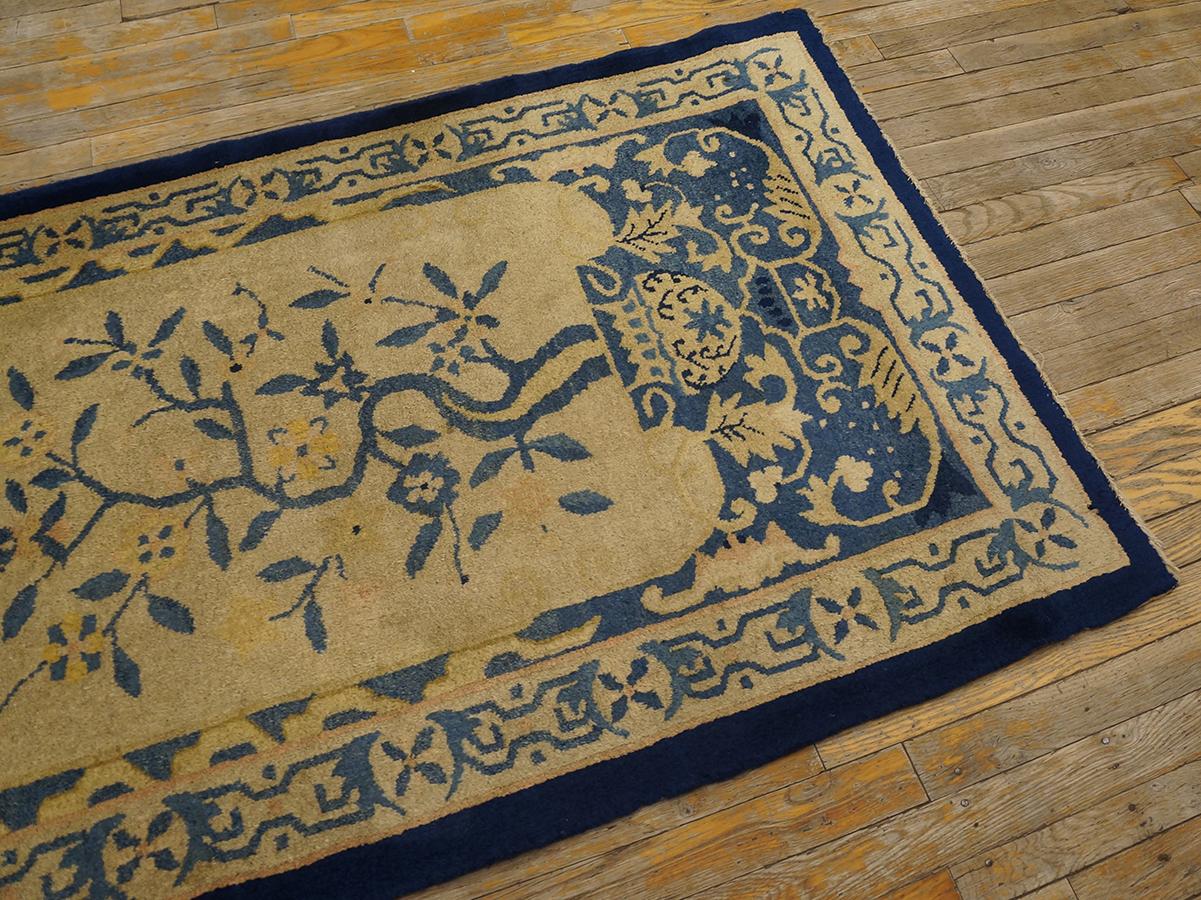 Early 20th Century Antique Chinese Peking Rug 3' 2