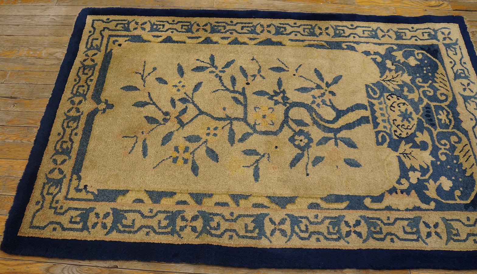 Début du 20ème siècle Tapis chinois ancien de Pékin de 3' 2