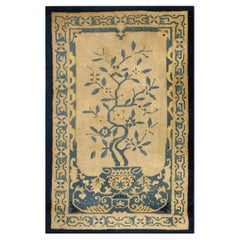 Tapis chinois ancien de Pékin de 3' 2""" x 4' 10""