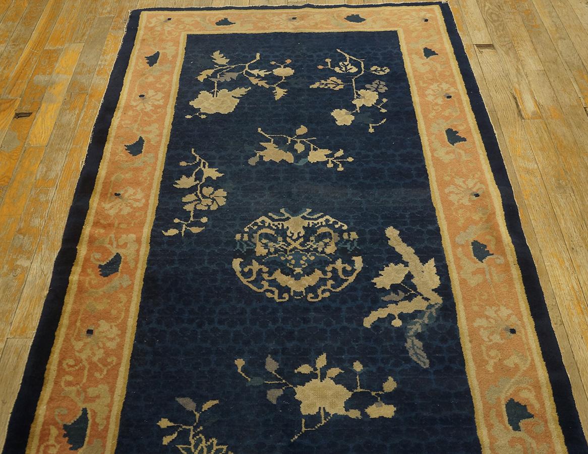 Antique Chinese Peking Rug 3' 2'' x 6' 2'' For Sale 1