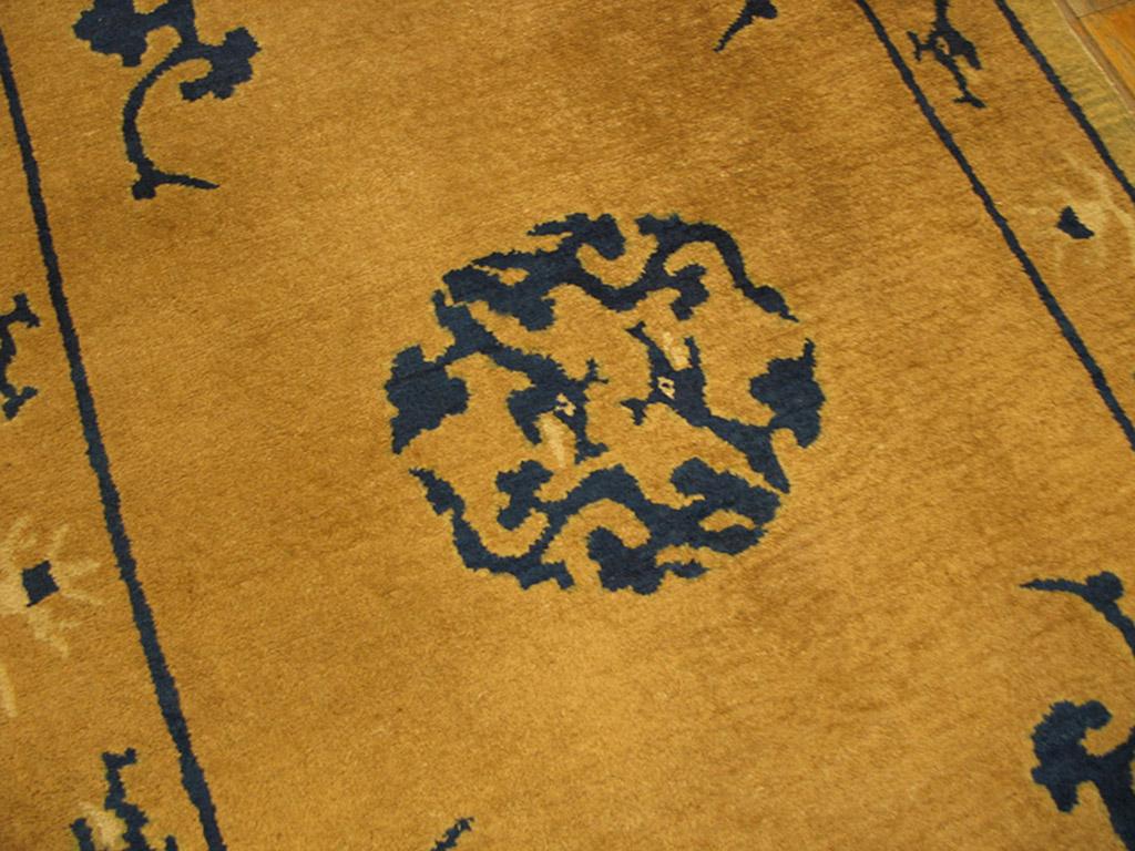 Hand-Knotted Early 20th Century Chinese Peking Dragon Carpet ( 3'4'' x 6' - 102 x 183 ) For Sale