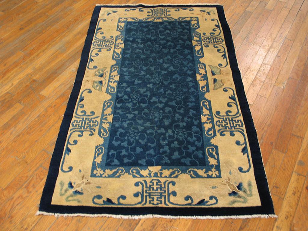 Antique Chinese Peking rug, size: 3'0