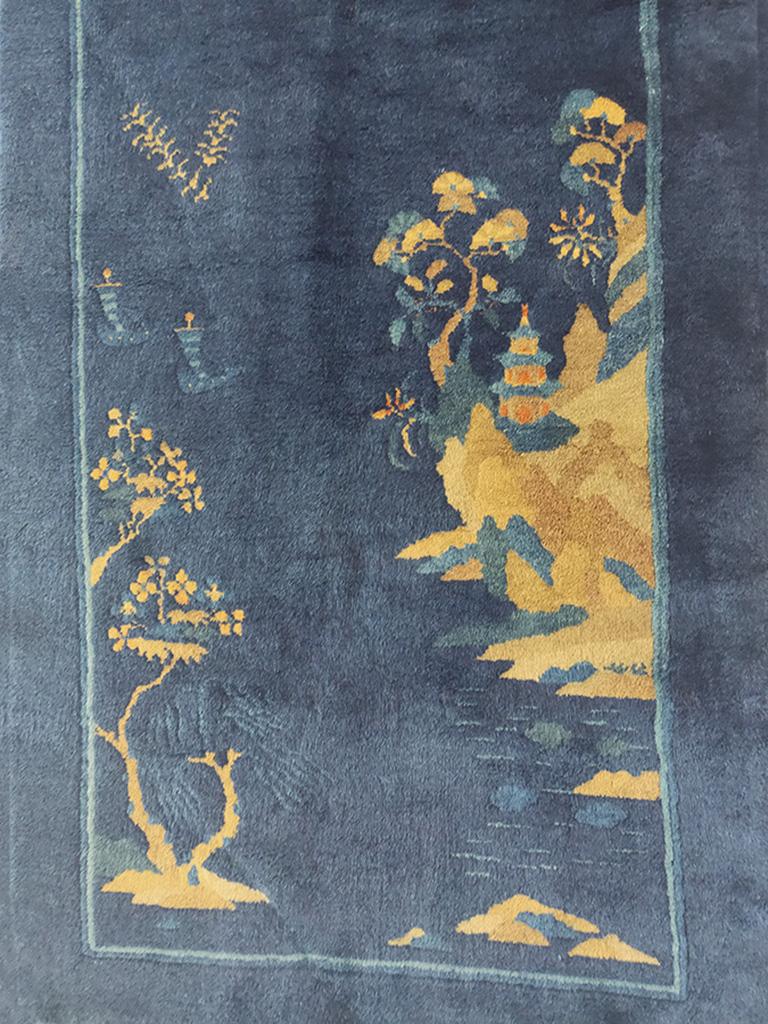 Noué à la main Tapis chinois de Pékin du début du 20ème siècle ( 3'' x 5''9