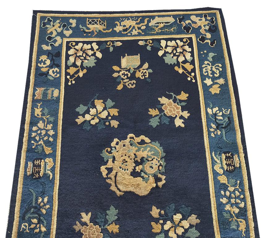 Wool Early 20th Century Chinese Peking Rug ( 3'2