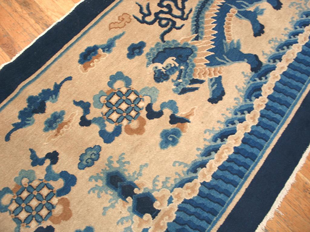 Antique Chinese Peking rug, Size: 3'6