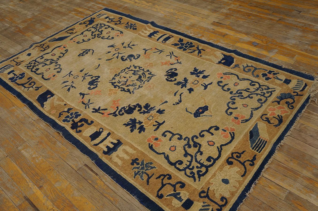 Tapis chinois de Pékin du début du 20ème siècle ( 4' x 6'8