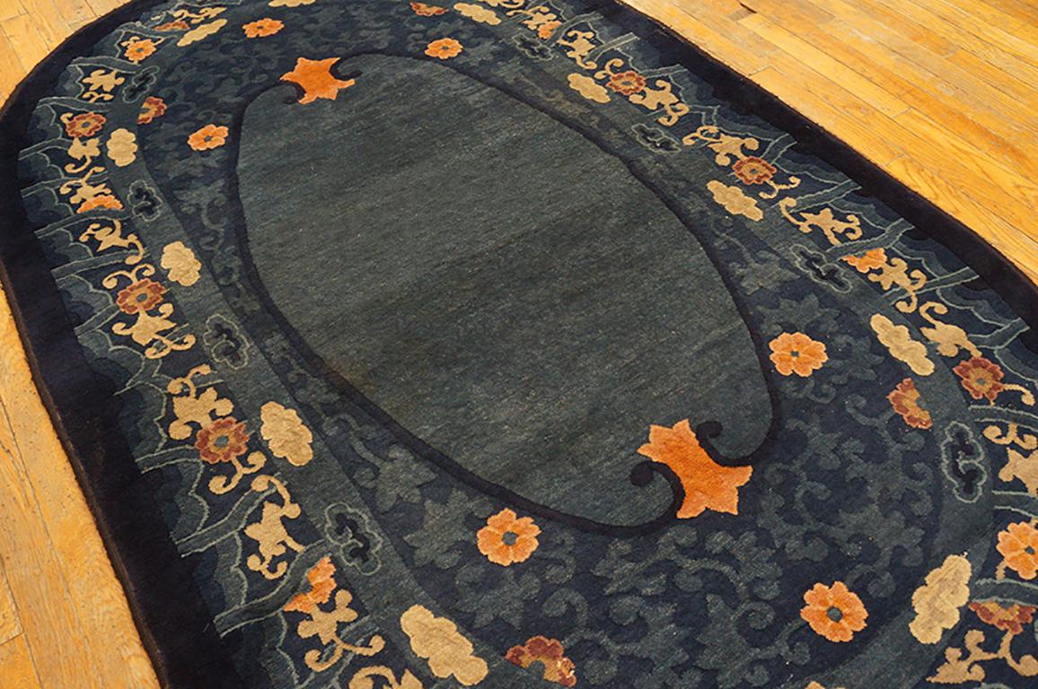 Early 20th Century Oval Chinese Peking Carpet ( 4' x 6'8