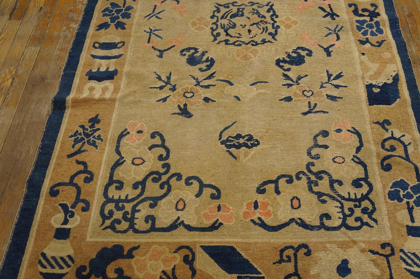 Noué à la main Tapis chinois de Pékin du début du 20ème siècle ( 4' x 6'8