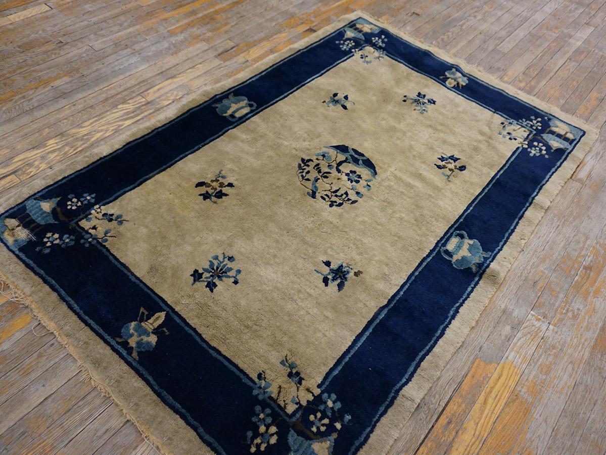 Early 20th Century Chinese Peking Carpet ( 4' x 5'9