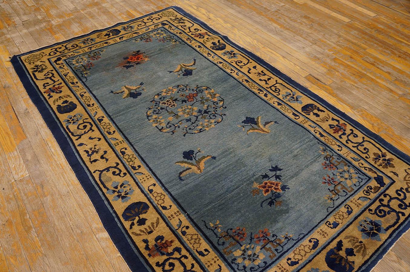 Hand-Knotted 1920s Chinese Peking Carpet  (4' x 6' 9'' - 122 x 206 cm ) For Sale