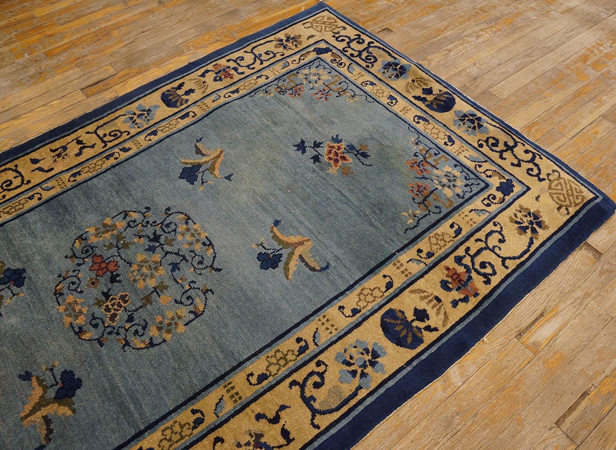 Wool 1920s Chinese Peking Carpet  (4' x 6' 9'' - 122 x 206 cm ) For Sale