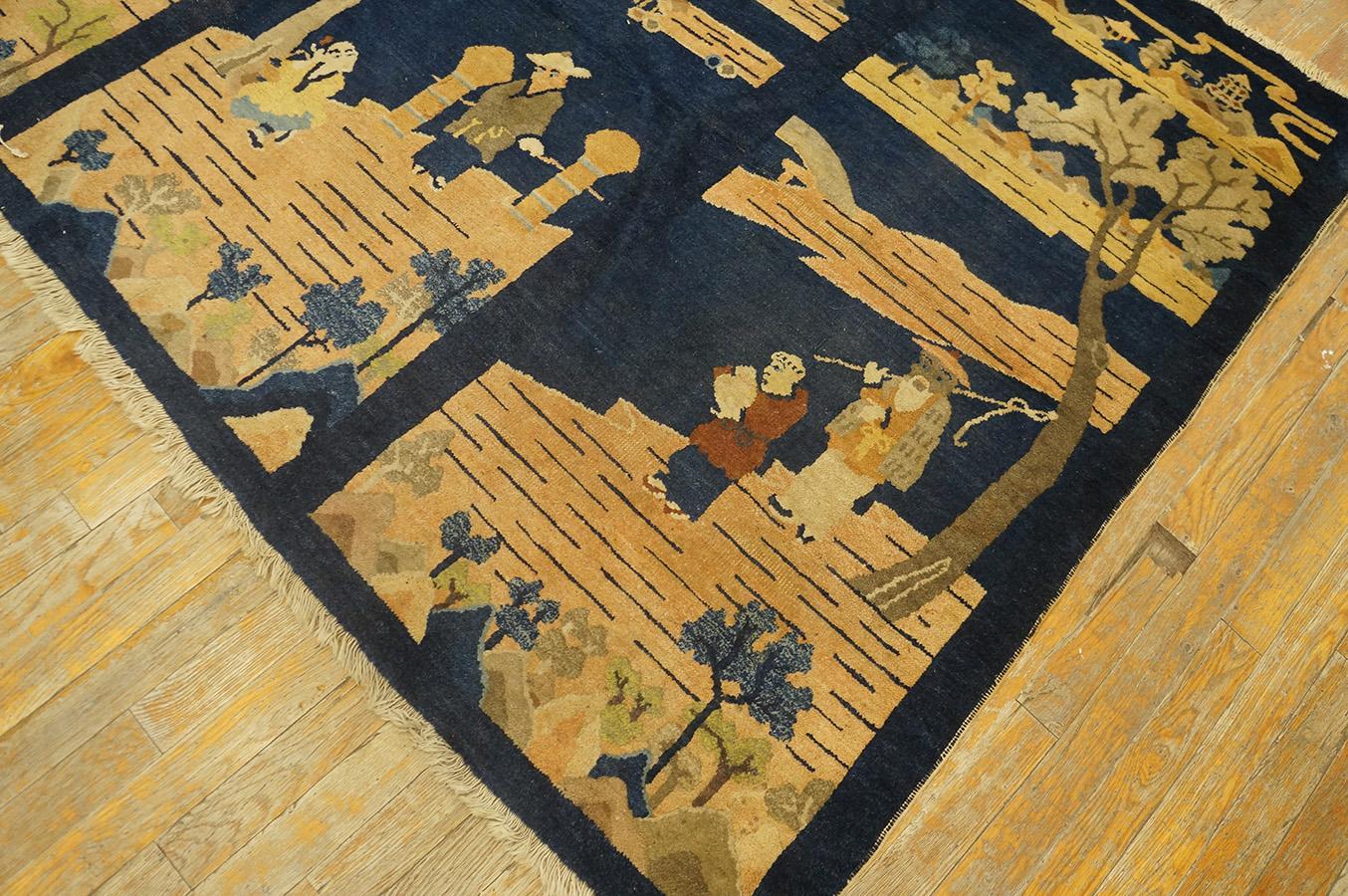 Antique Chinese Peking Rug 4' 10'' x 8' 6'' For Sale 5