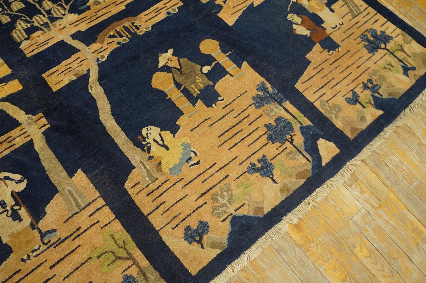 Antique Chinese Peking Rug 4' 10'' x 8' 6'' For Sale 4